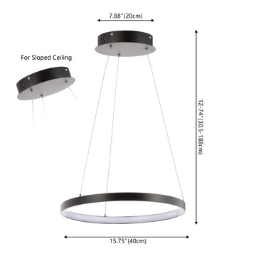 Brice  Modern Contemporary Iron Integrated LED Pendant